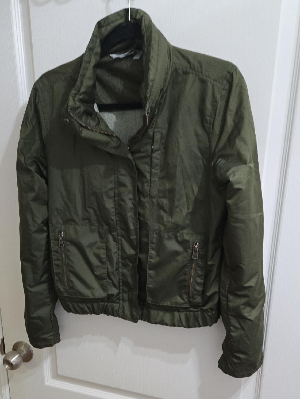 Athleta XS Olive Green Women's Lightweight Zip-Front Jacket